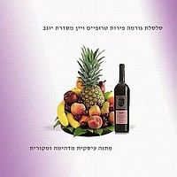 סלסלת פירות ויין