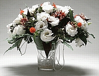 סידור פרחים לבן באגרטל