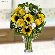 משלוח פרחים לרוסיה זר חמניות חייגו 037513618